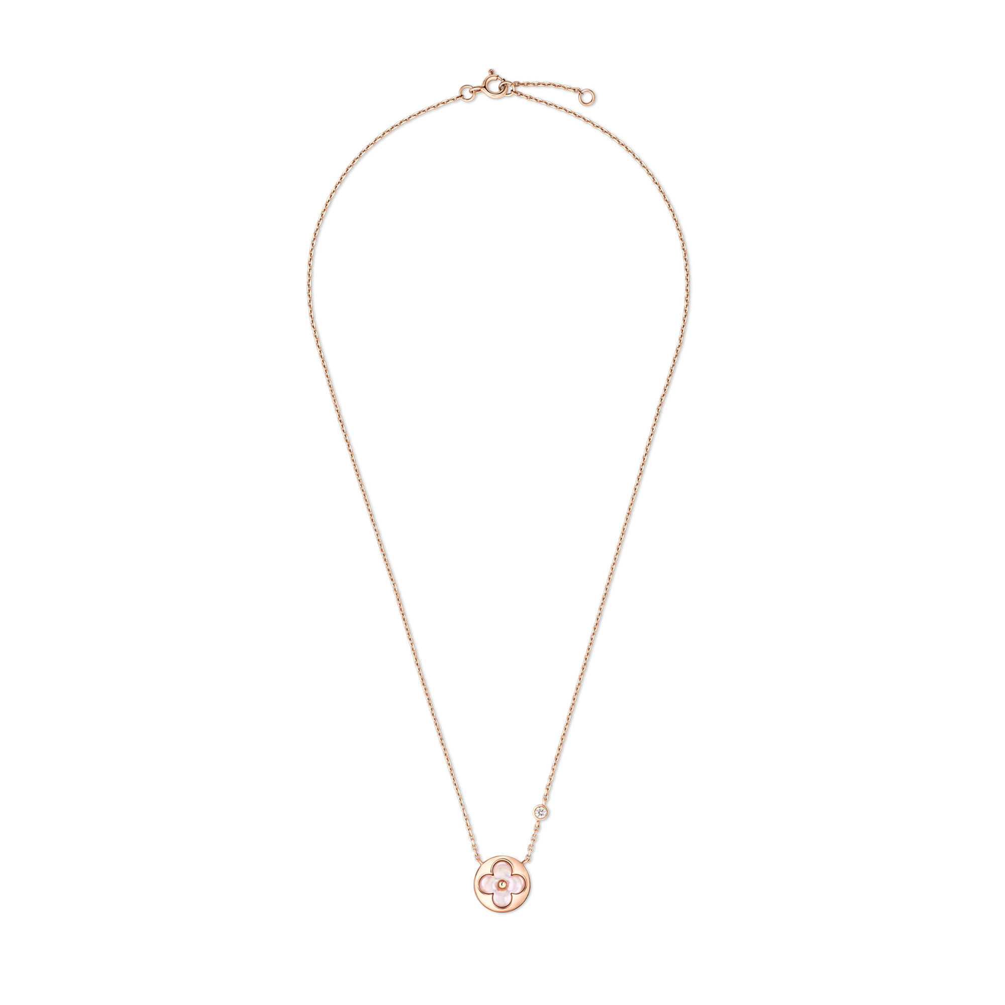 Color Blossom BB Sun Pendant, Pink Gold, Pink Mother-of-Pearl and Diamond  in Jewellery's Categories Necklaces and Pendants collections by Louis Vuitton (Product zoom)